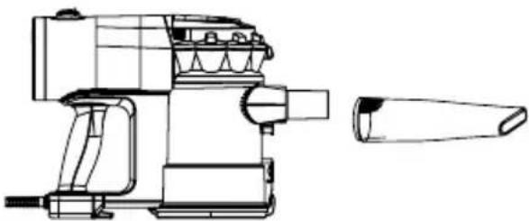 HYUNDAI HHN-SF60BL - Uso della bocchetta per fessure (aspira - briciole) - 1