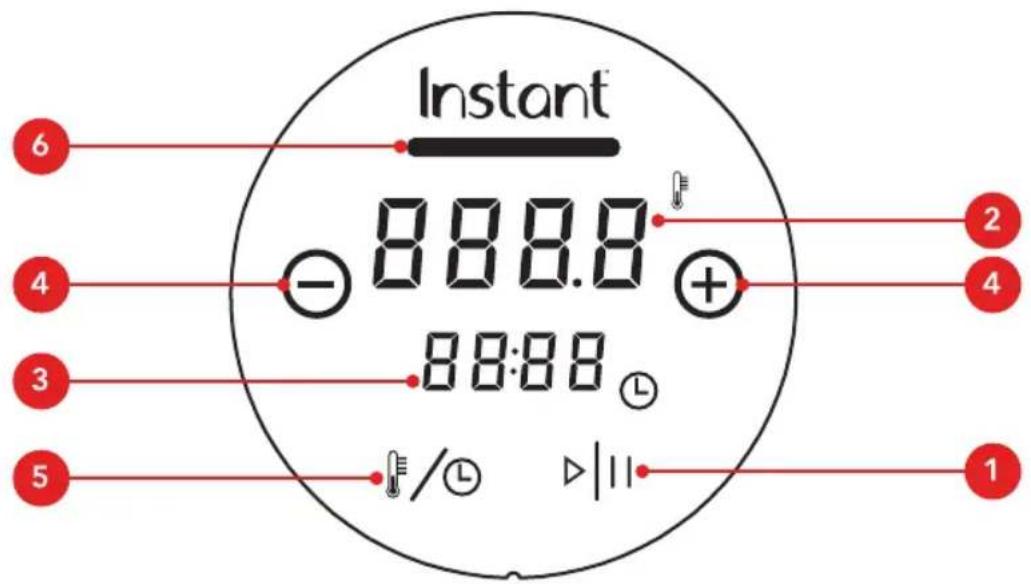 Instant 888.8 - ⊕ 88:88 / ℃ ▷ || | 6 2 4 3 5 1