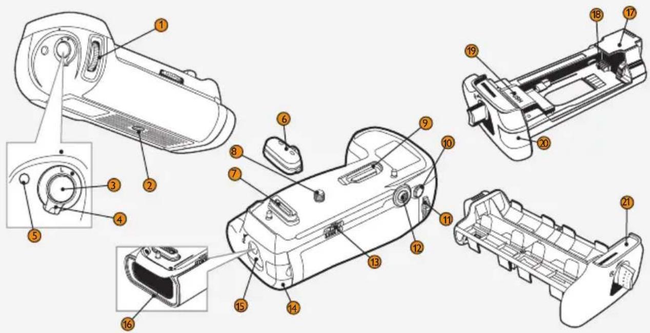 Exploded view diagram of a digital air conditioner module with numbered parts for identification