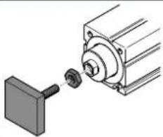 Festo EPCC-BS-60-250-12P-A - Mounting the attachment component on the piston rod - 8
