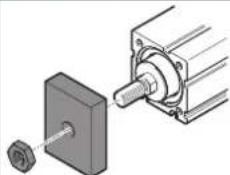 Festo EPCC-BS-32-175-8P-A - Mounting the attachment component on the piston rod - 5