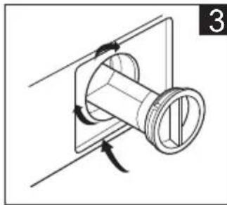 Diagram of a pipe fitting with directional arrows indicating flow or movement (no text or symbols)