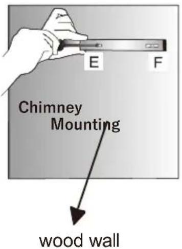 E F Chimney Mounting wood wall