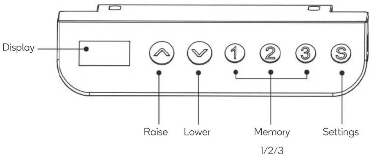 Display Raise Lower Memory Settings 1/2/3