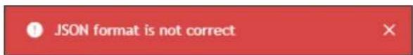 JSON format is not correct