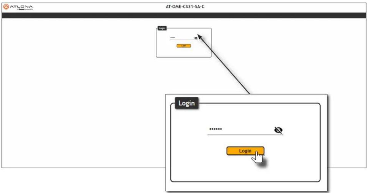 Atlona AT-OME-CS31-SA-C - Login Registration - 1