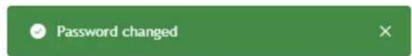 Password changed