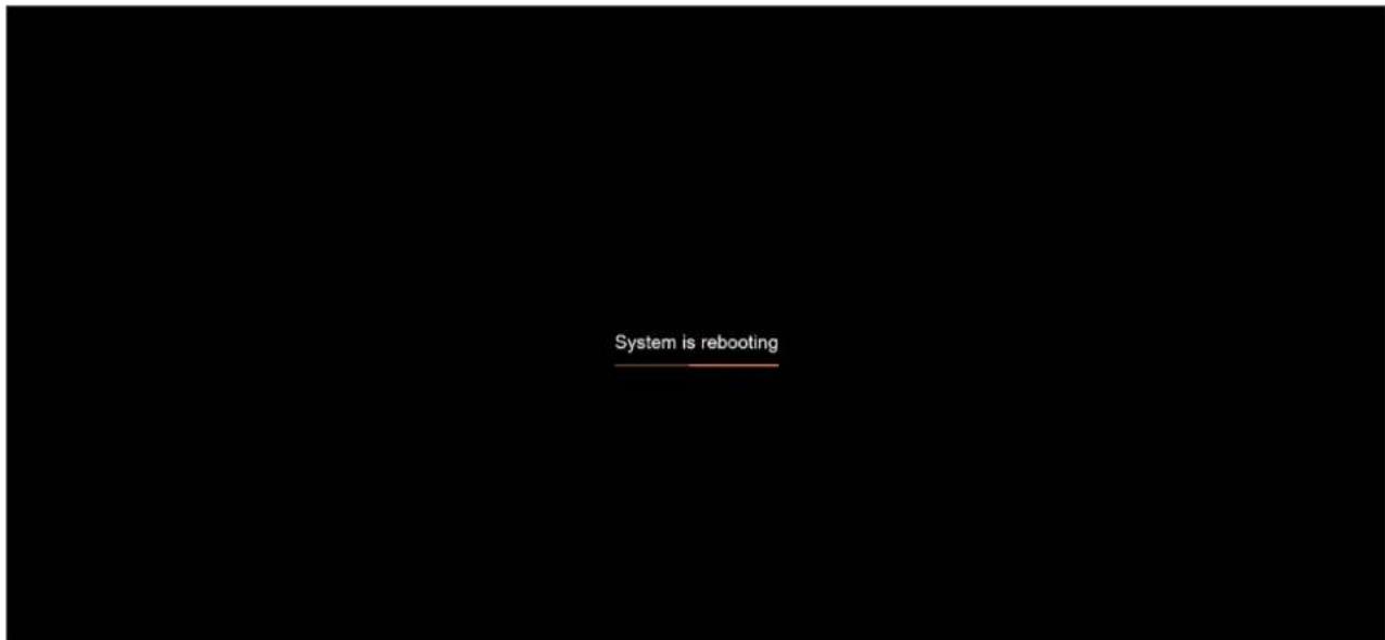 System is rebooting
