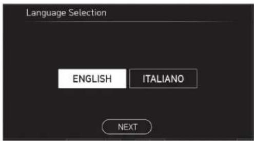Language Selection ENGLISH ITALIANO NEXT