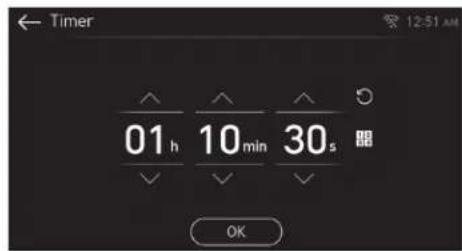 Timer 01 h 10 min 30 s OK