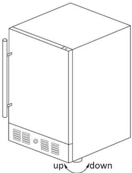 Avallon AFR242SSODRH - Leveling the Outdoor refrigerator - 1