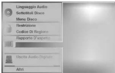 Linguaggio Audio Sottotitoli Disco. Menu Disco Restrizione Codice Di Regione Rapporto D'aspetto Uschta Audio Digitale Altri