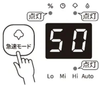Yamazen KS-GC282 - 急速モードを設定する - 1