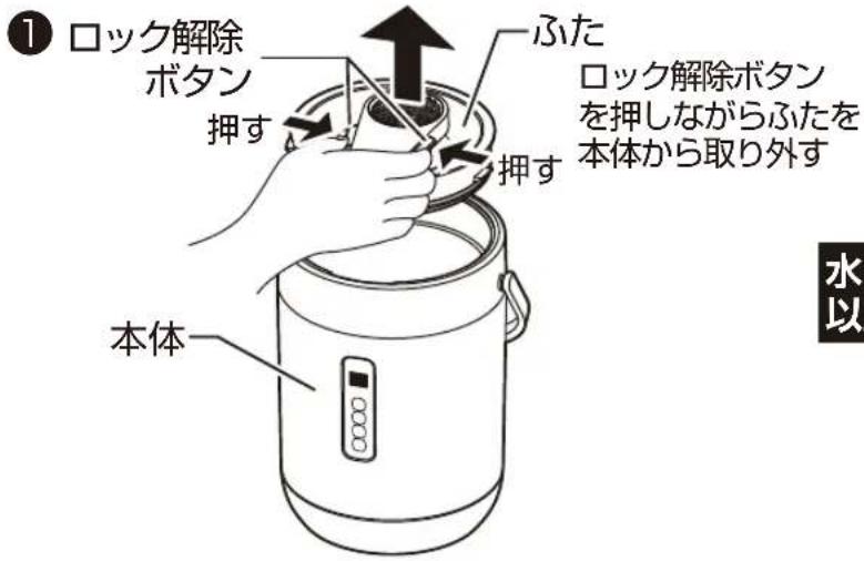 Yamazen KS-GC282 - 水タンクに水を入れる - 1