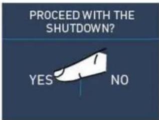 PROCEED WITH THE SHUTDOWN? YES NO