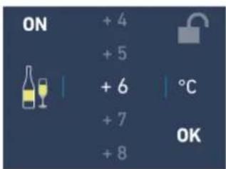ON + 4 + 5 + 6 + 7 + 8 °C OK
