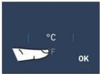 °C F OK