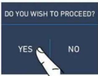 DO YOU WISH TO PROCEED? YES NO