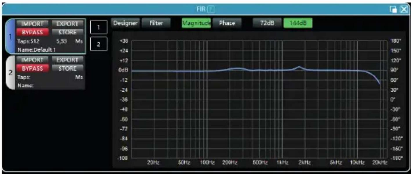 Audibax MA2500T DSP - Input FIR filters: - 1