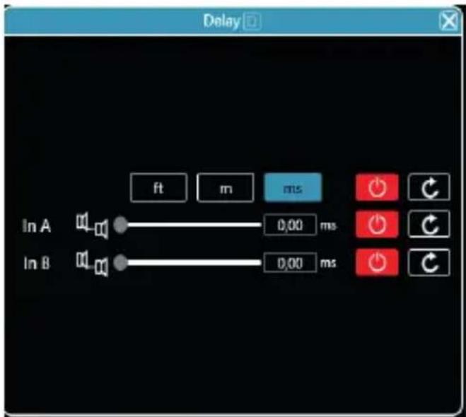 Delay ft m ms In A 0,00 ms In B 0,00 ms