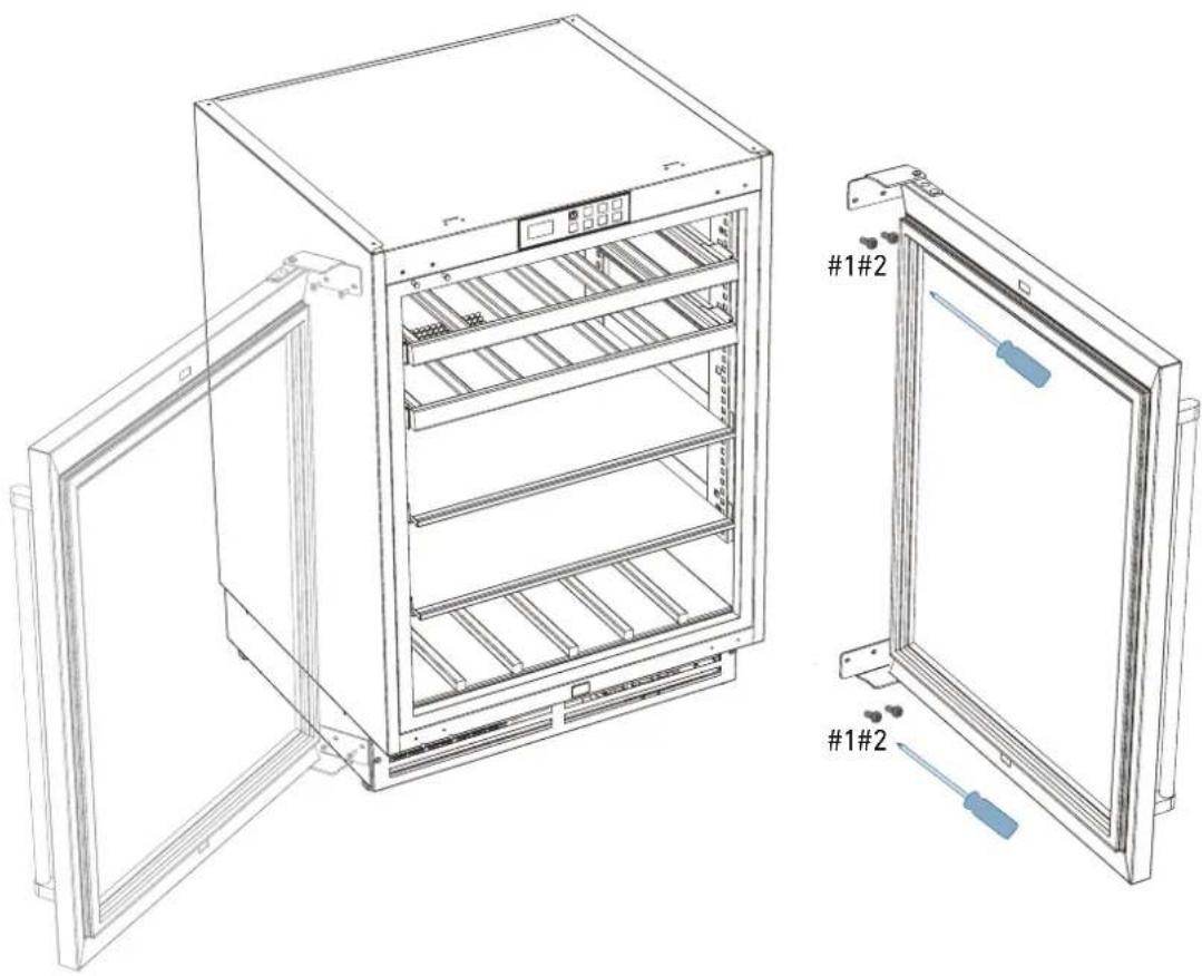 Fhiaba UCB602TPO - Modificare il verso di apertura della porta (modelli Outdoor) - 2
