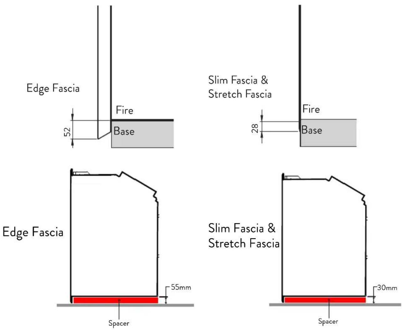Escea DFS940 - B9 Distance from Fireplace to Fascia Base - 1