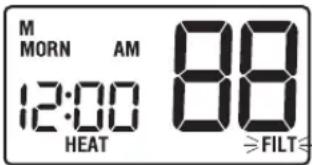 M MORN AM 12:00 HEAT 88 ≥FILT≤