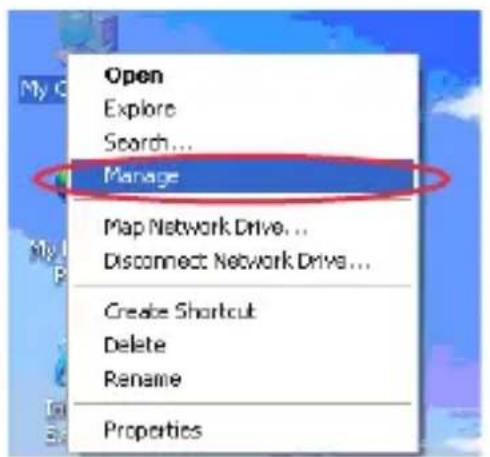 Open Explore Search... Manage Map Network Drive... Disconnect Network Drive... Create Shortcut Delete Rename Properties