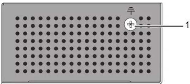 Diagram showing a grid of dots with a labeled component '1' pointing to one dot, likely indicating a measurement or annotation.