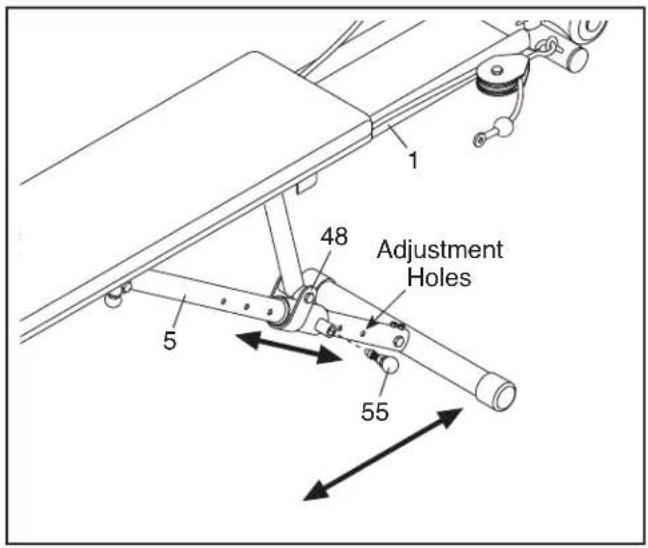 1 48 Adjustment Holes 5 55