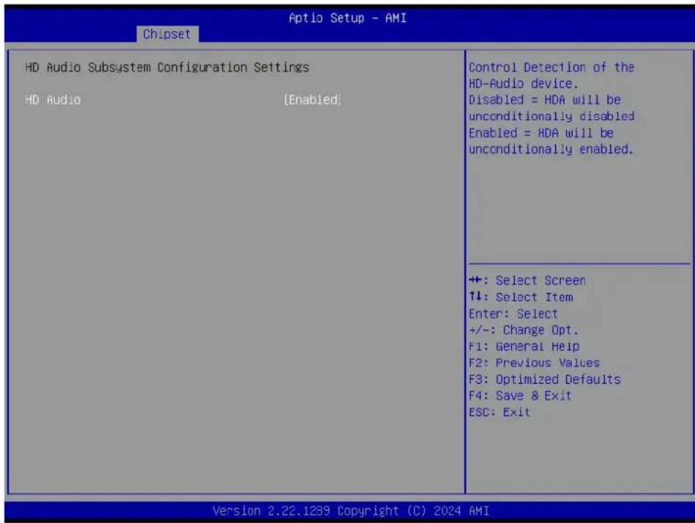 Advantech SOM-6833N8-S8A1 - HD Audio Subsystem Configuration Settings - 1