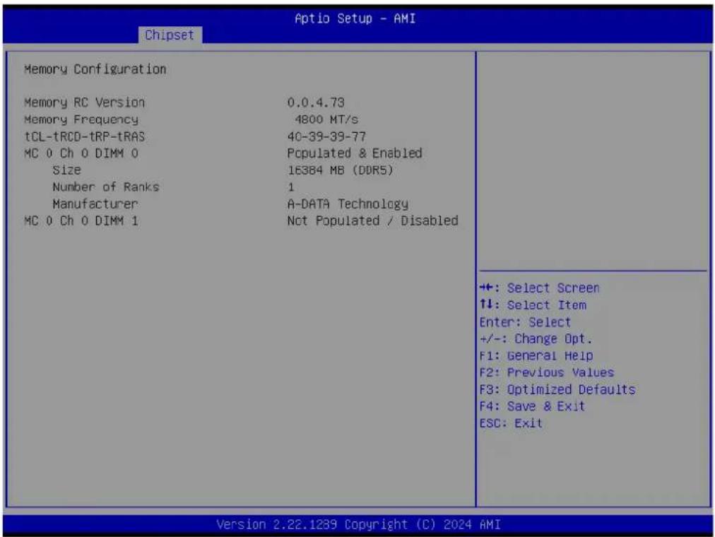 Advantech SOM-6833N8-S8A1 - Memory Configuration - 1