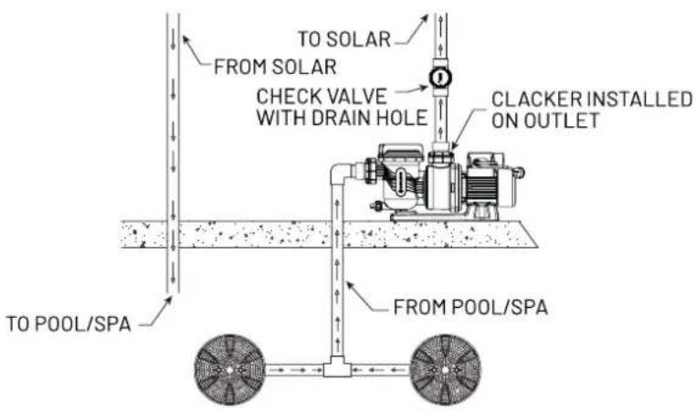 Pentair LeisureTime LTP750 - Plumbing diagram separate - 1