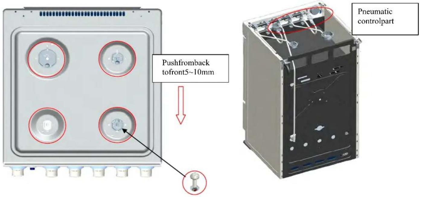 Pushfromback tofront5~10mm Pneumatic controlpart