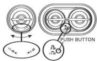 PUSH BUTTON +30°←→60°