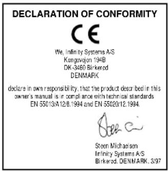 INFINITY Kappa 54a - ABOUT THIS MANUAL... - 1