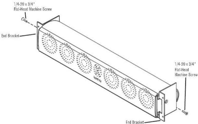 1/4-20 x 3/4" Flat-Head Machine Screw End Bracket 1/4-20 x 3/4" Flat-Head Machine Screw End Bracket