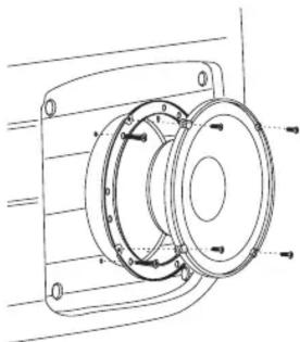 Technical line drawing of a mechanical component with mounting flanges and housing (no text or symbols)