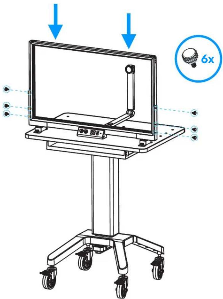 Technical diagram of a medical imaging device with labeled components and directional arrows indicating motion or assembly.