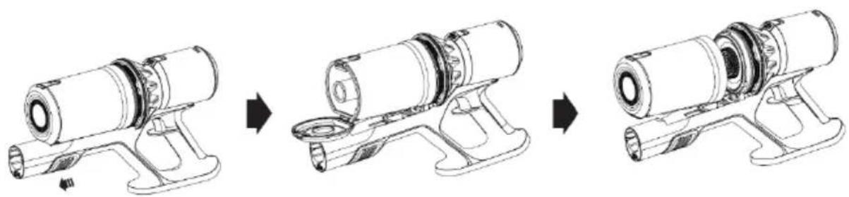 Kogan Z12 Pro - Removing and Attaching the Dust Cup - 1