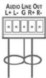 AUDIO LINE OUT L+ L- G R+ R-