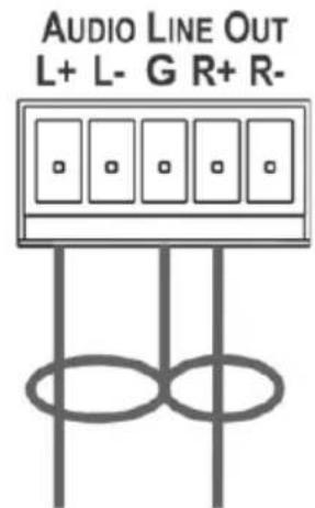 AUDIO LINE OUT L+ L- G R+ R-