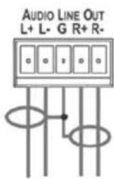 AUDIO LINE OUT L+ L- G R+ R-