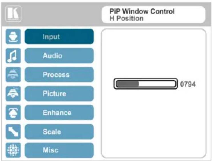 PiP Window Control H Position Input Audio Process Picture Enhance Scale Misc 0794
