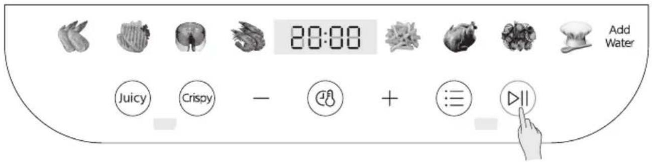 20:00 Juicy Crispy - + 3 ▼11 Add Water