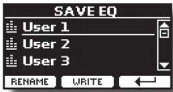 SAVE EQ User 1 User 2 User 3 RENAME WRITE
