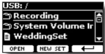 USB: / Recording System Volume Ir WeddingSet OPEN NEW SET