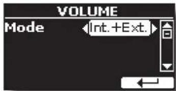 VOLUME Mode Int.+Ext.