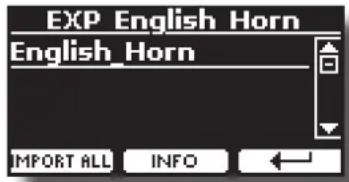 EXP English Horn English Horn IMPORT ALL INFO ←