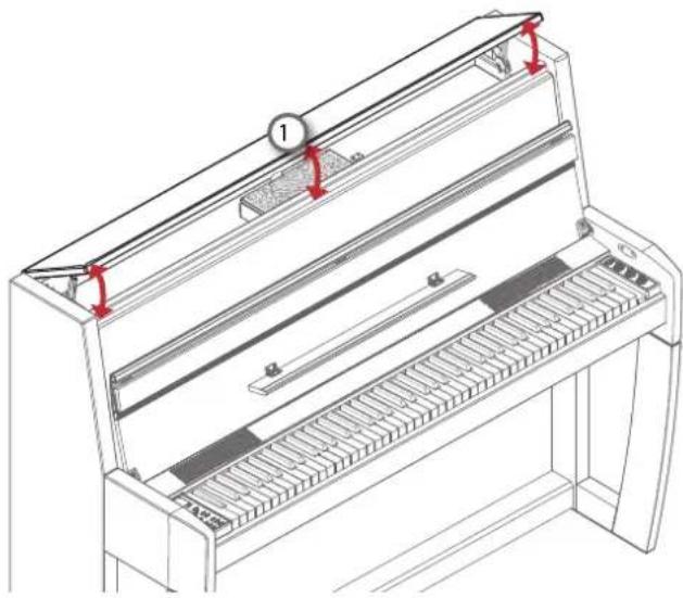 Dexibell VIVO H10V - Opening and Closing the Upright Piano's Top Cover - 1